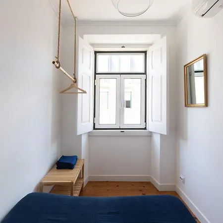Apartment White & Blue Vintage In Graca